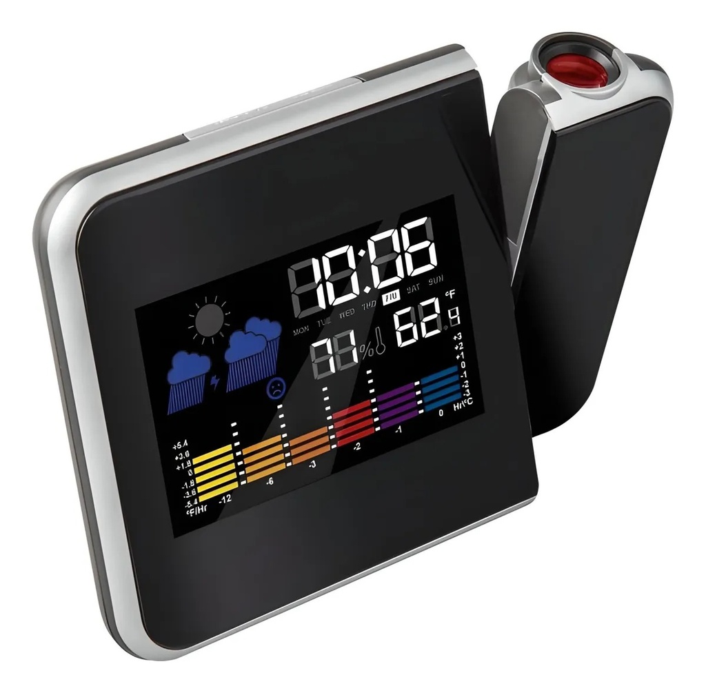 Reloj Led Despertador Meteorológico/ Pronostico De Tiempo