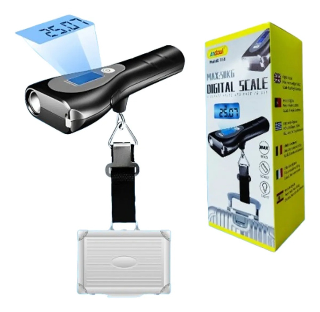 Balanza Maleta Equipaje Electrónica Andowl 50 Kg