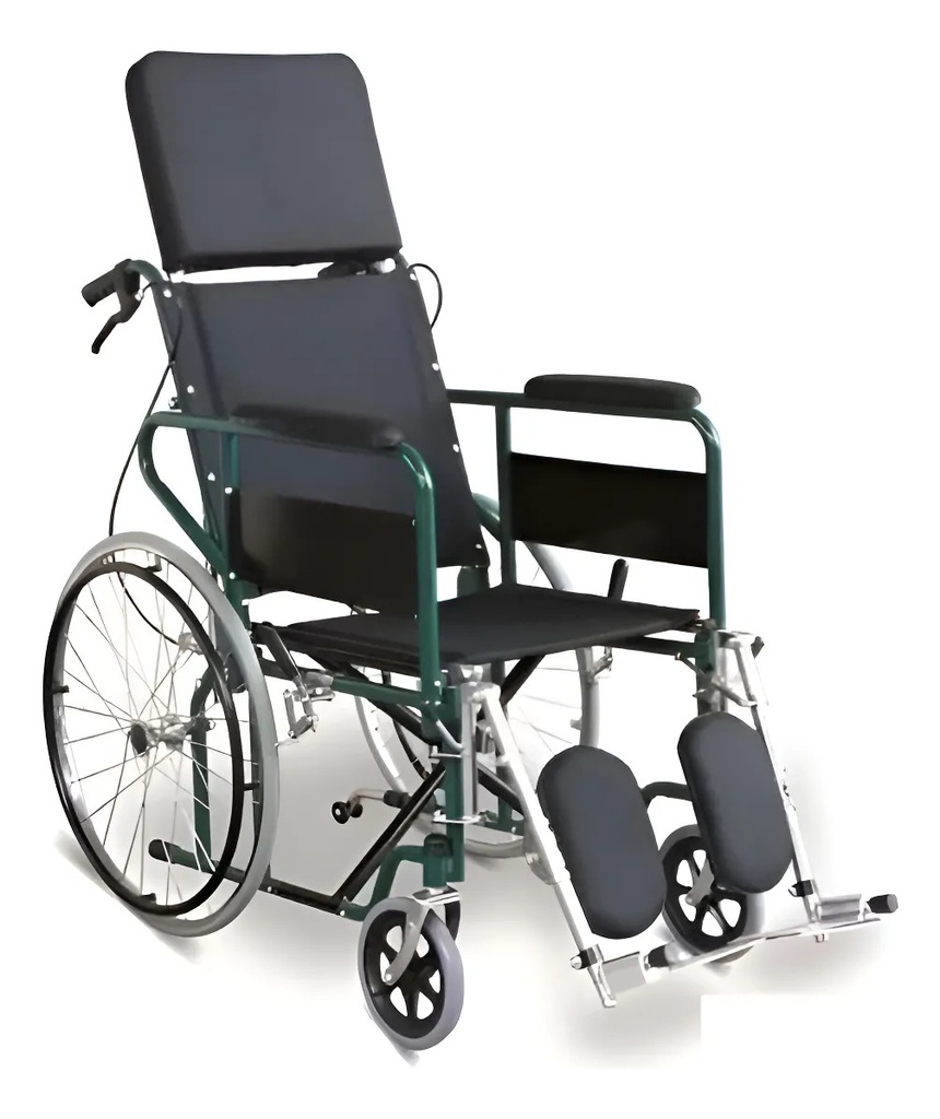 Silla De Ruedas Tipo Camilla Impermeable Verde Con Negro
