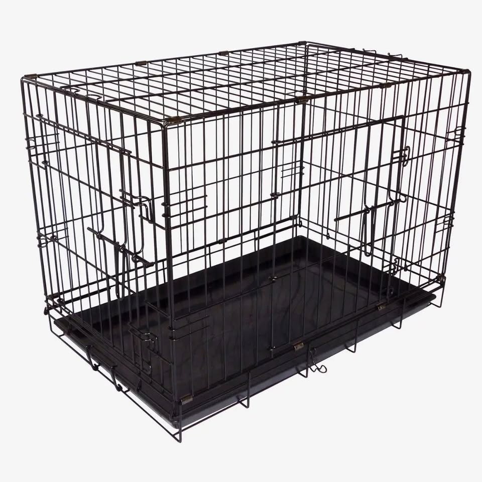 JAULA METÁLICA PLEGABLE PARA MASCOTAS PERRO