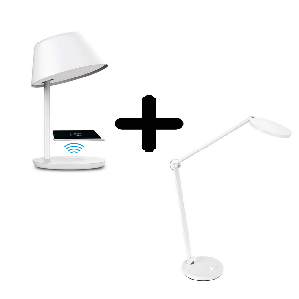 Lampara mesa de trabajo pro xiaomi + lampara de velador con cargador inalambrico MADE FOR LOVE