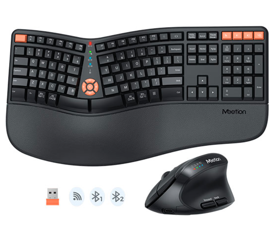 Combo Teclado y Mouse Ergonómico Meetion