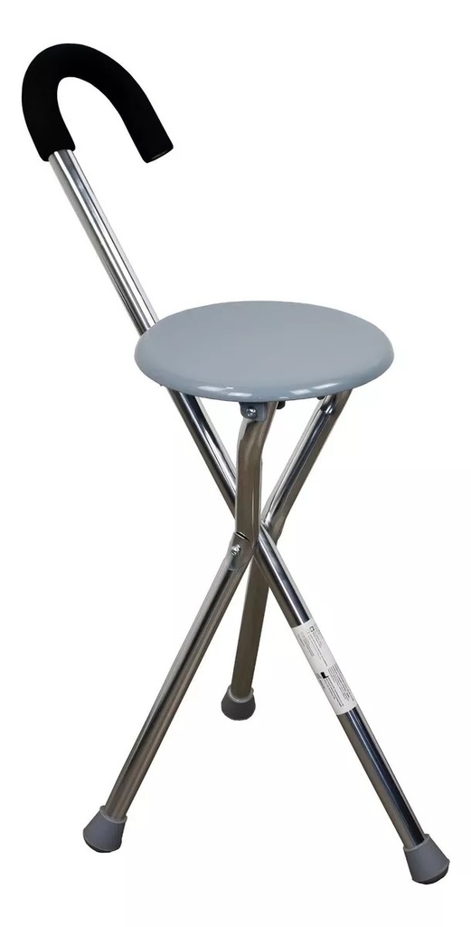 [636655] Bastón de aluminio tipo asiento de 3 patas