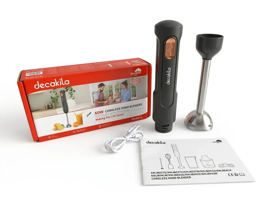 Batidora De Inmersión Inalámbrica 60W Acero Inoxidable - Decakila