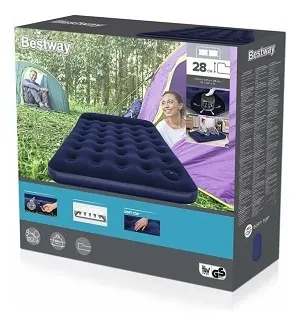 COLCHÓN INFLABLE CON BOMBA DE PIE Y ALMOHADA INCORPORADA BESTWAY