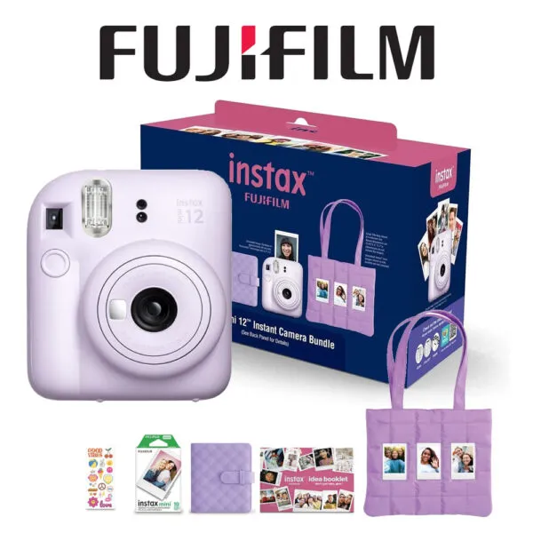 [Fujifilm Instax Mini 12 Camara Instantanea Imprime Fotos Holiday Bundle Lila] Fujifilm Instax Mini 12 Camara Instantanea Imprime Fotos Holiday Bundle Lila