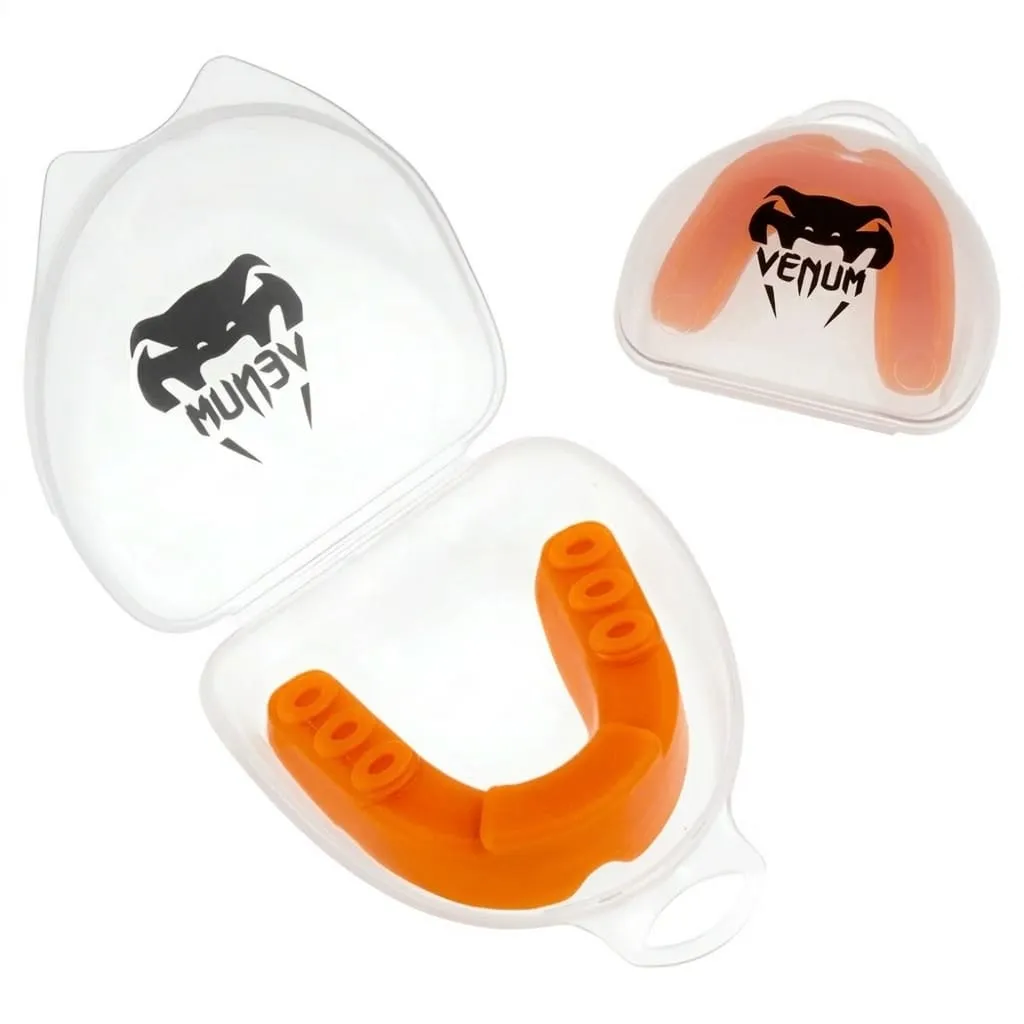 Protector Bucal Venum para Adulto - Con Estuche Doble Capa Sin Sabor - NARANJA