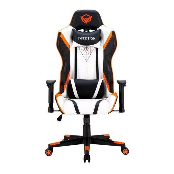 [12-02-011] SILLA GAMER MT-CHR15 NEGRA/BLANCA/NARANJA MEETION