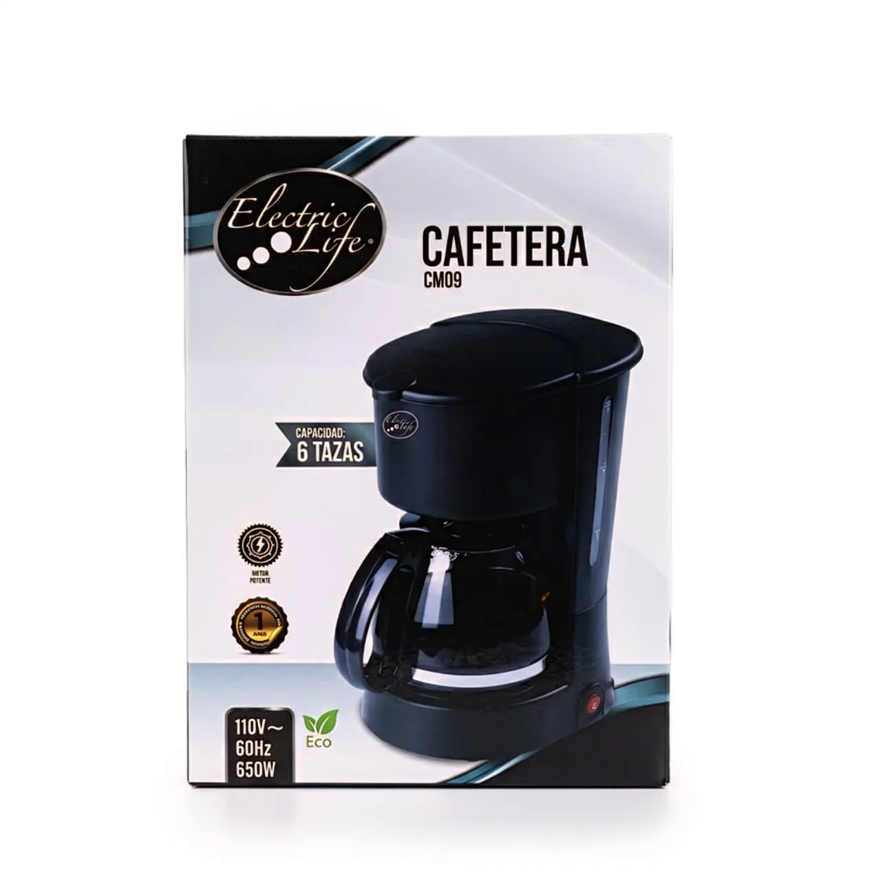 CAFETERA Electric Life 6 TAZAS - 650W con BASE ANTIADERENTE