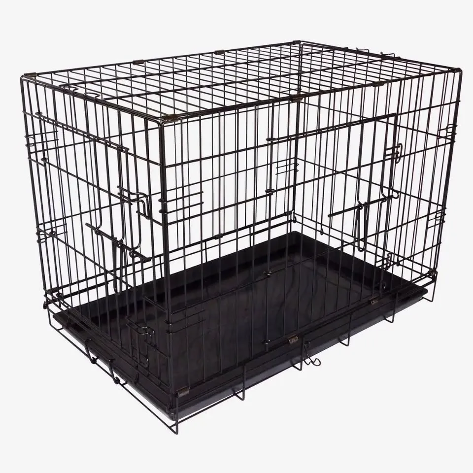 JAULA METÁLICA PLEGABLE PARA MASCOTAS / PERRO - 122x73x81 cm.