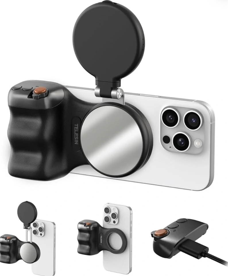 Accesorio para tomar fotos celular Telesin magnético + luz led Grip VERANO