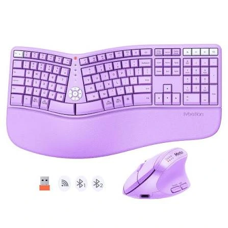 Combo teclado y mouse Wireless MT-Director C2 Purpura Meetion