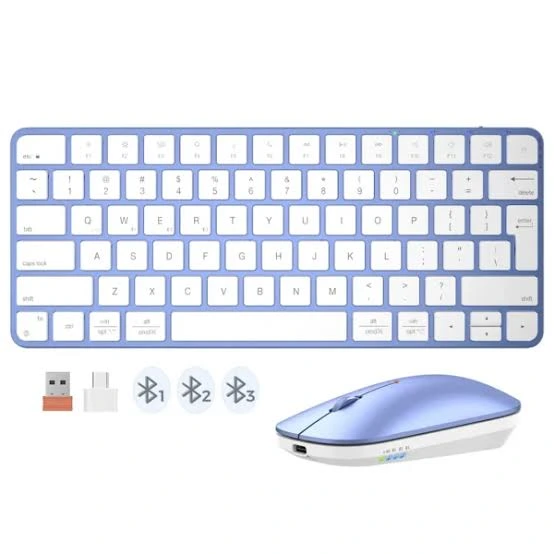 Combo Wireless Mouse-teclado Ikey C210 Purpura Meetion