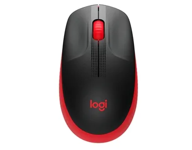 Mouse Logitech M190 Wireless Usb Full Size Curve Desing Rojo