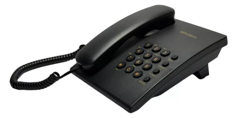 Teléfono Alámbrico, Color Negro, Ebasix