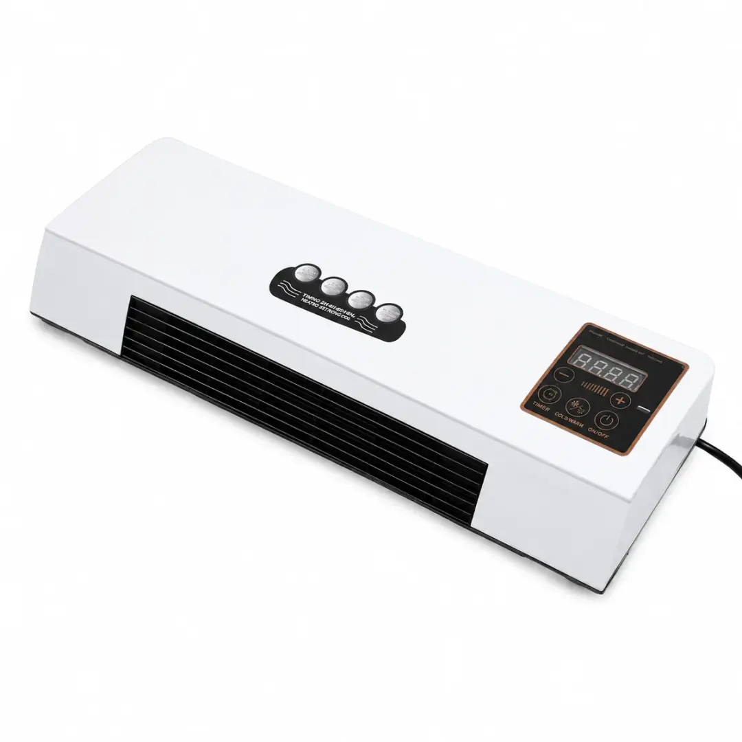 AIRE ACONDICIONADO CLIMATIZADOR 2 EN 1: CALEFACTOR Y VENTILADOR DE PARED