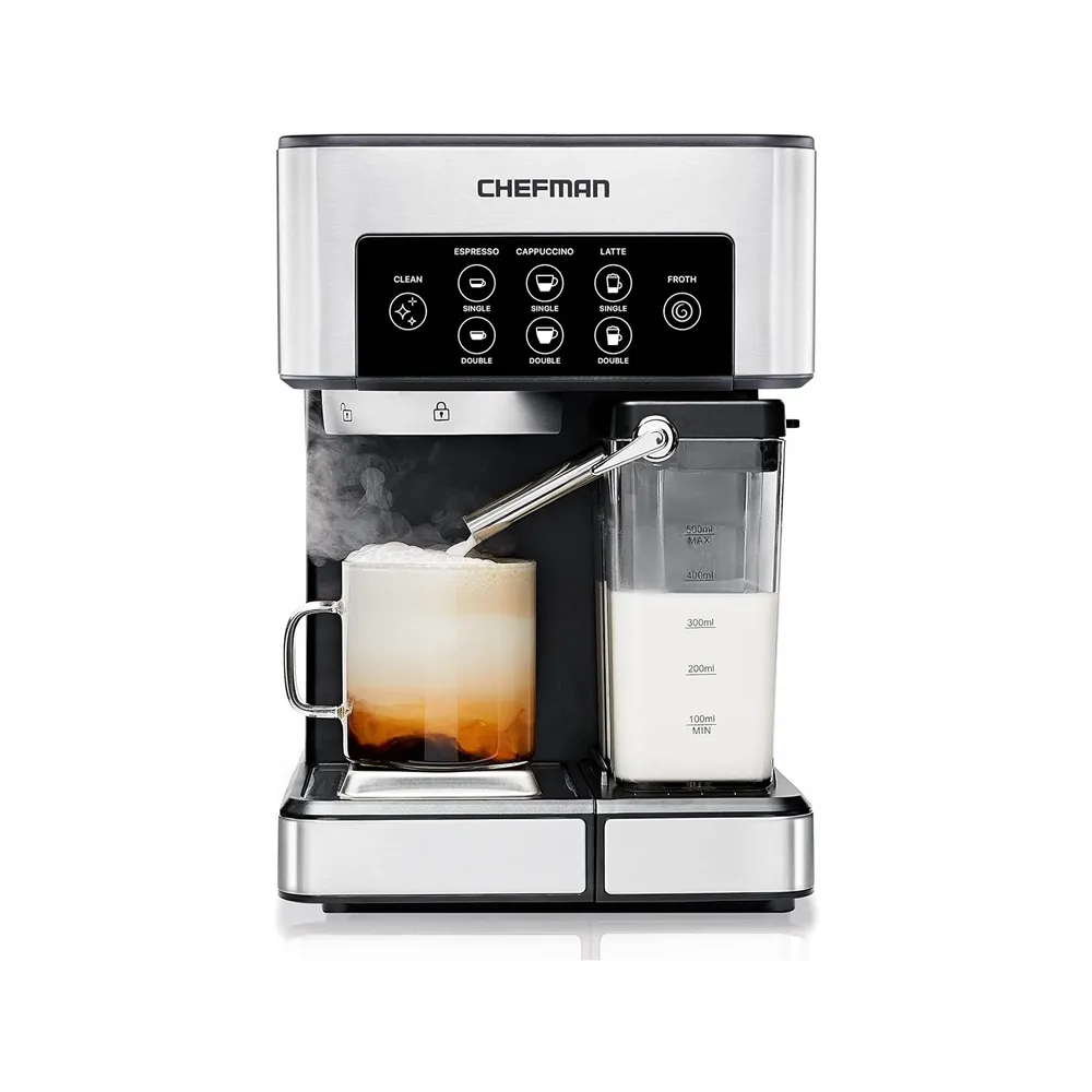 Máquina Automática de Espresso Cappuccino y Lattes Chefman Barista Pro modelo 15-bar (OB)