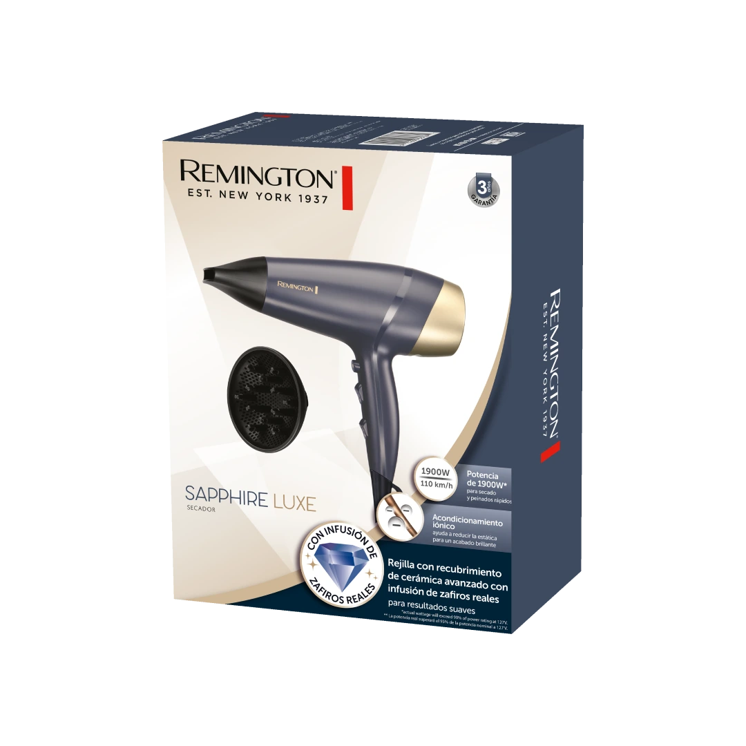Secador De Cabello Sapphire Luxe, Remington