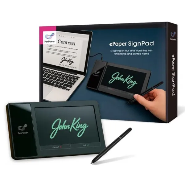 Tableta de Firmas Electrónica con Pantalla PenPower ePaper SignPad