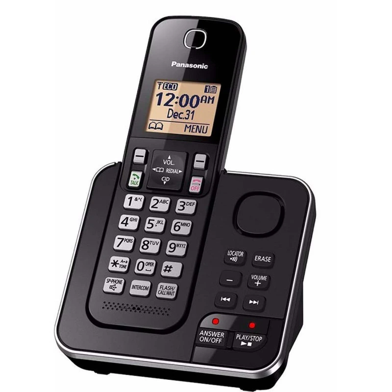 Telefono Inalambrico Dect6.0, C/identificador, Altavoz, Contestador, Negro, Panasonic