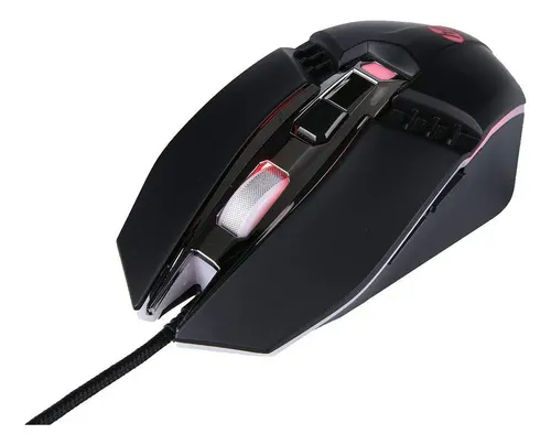 Mouse Optico para Juegos, 4 Luces Led, Color Negro, Hp