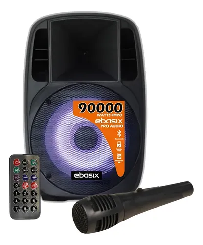 Parlante Bluetooth con Luces Rgb, Ebasix