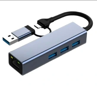 Hub 3 Puertos Usb 1 Puerto Lan Otg