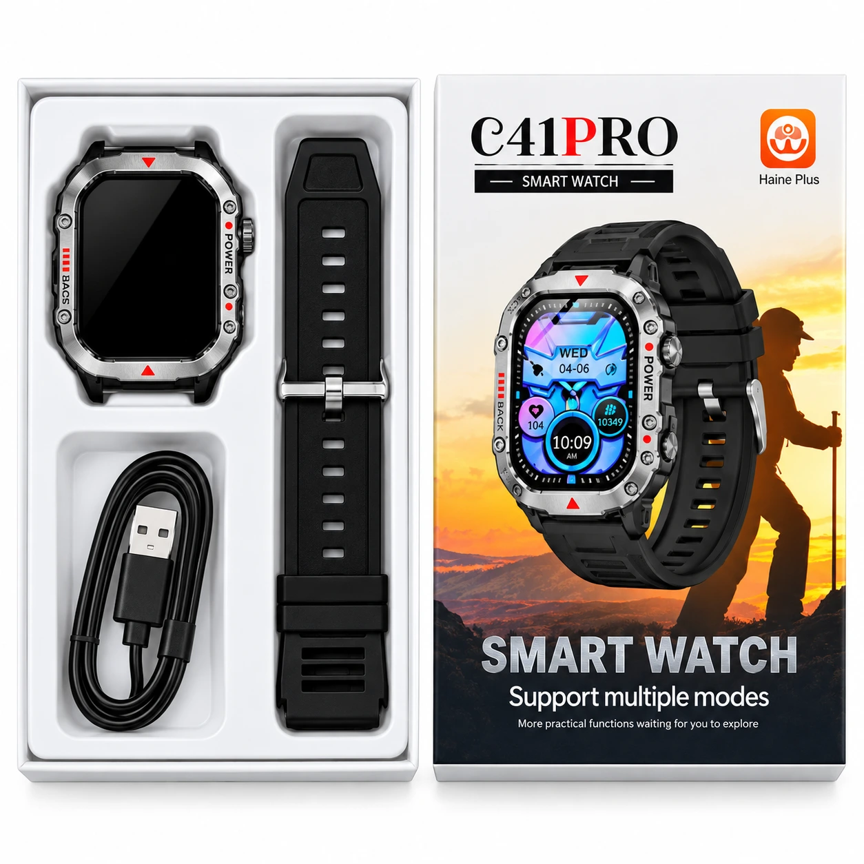 Smart Watch C41 Pro Negro