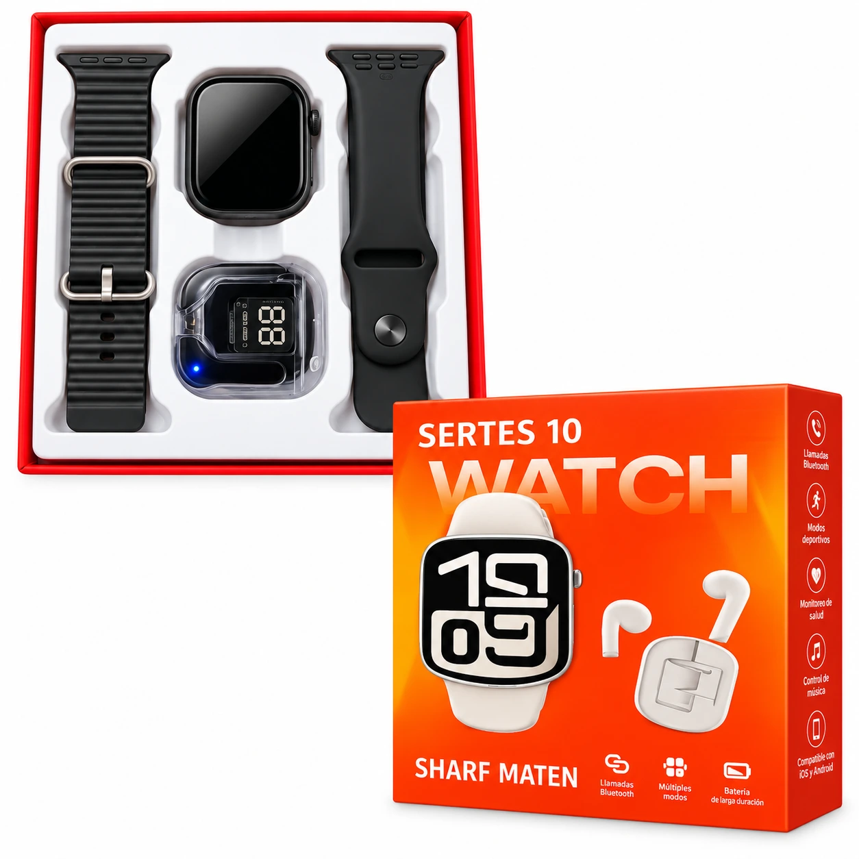Smart Watch con Set Audífonos