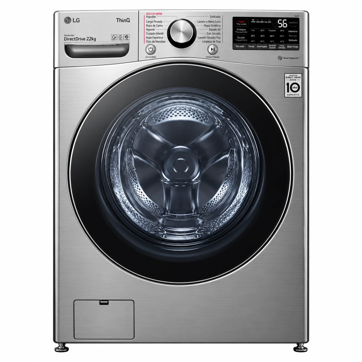 Lavadora Carga Frontal 22Kg Gris