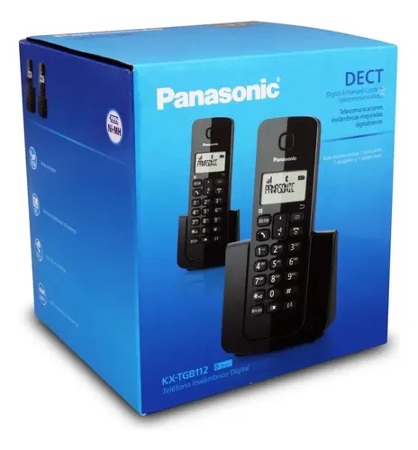 Telefono Inalámbrico 2 Bases, Dect, Lcd 1.4", Panasonic