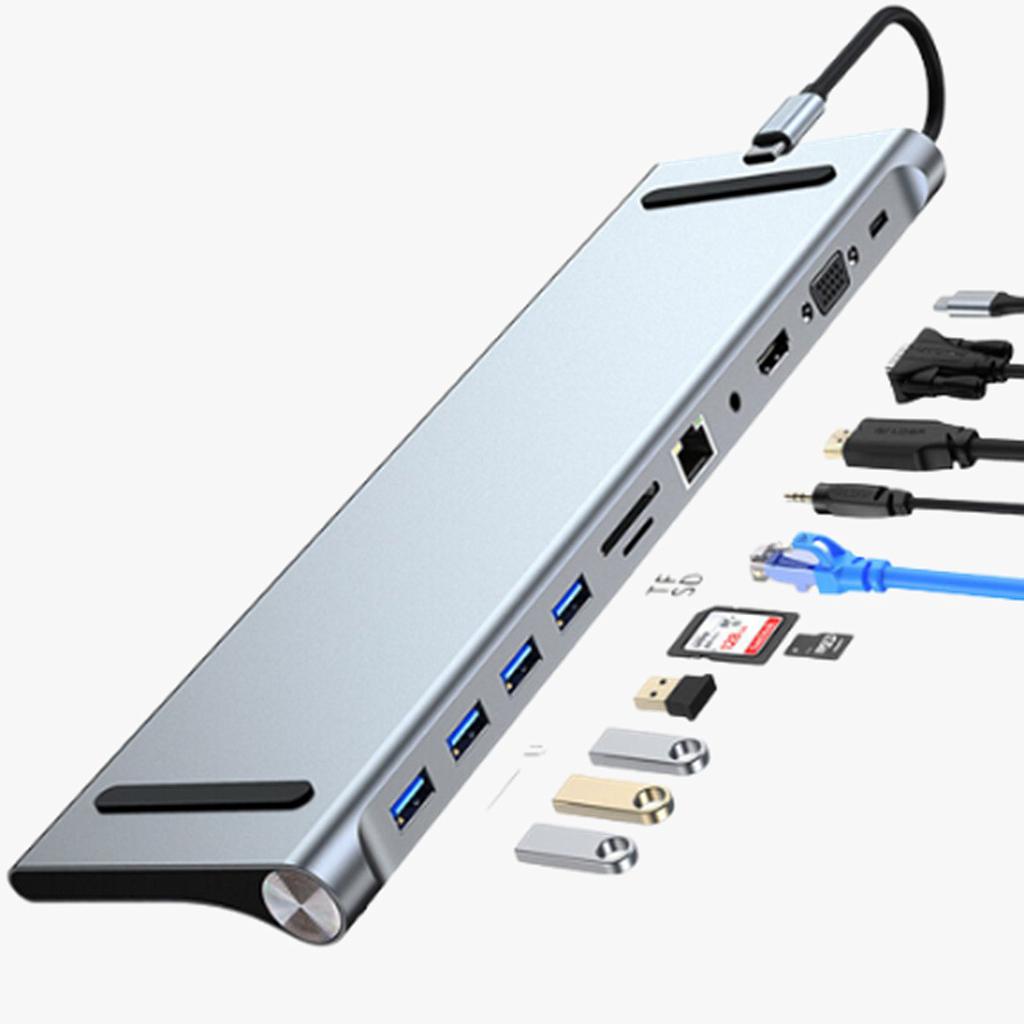 [01-02-087] Hub USB 3.1 tipo C 11 en 1