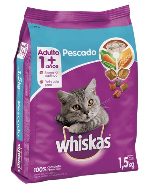 Alimento Para Gatos Whiskas Pescado 1.5Kg