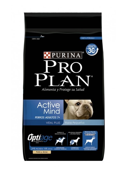 Alimento Para Perros Pro Plan 3Kg Active Mind Razas Pequeñas +7