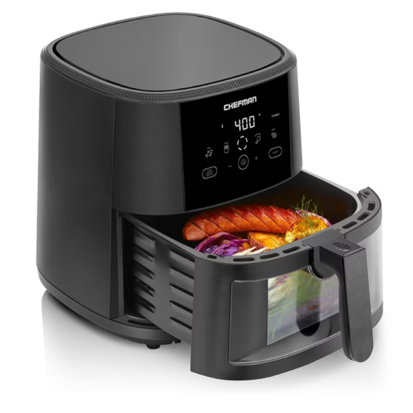 Freidora De Aire Chefman 7.6Lts Pantalla Touch 1300W Con Visualizacion Negro