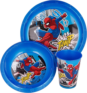 Vajilla De 3 Piezas De Spider-Man Para Niño