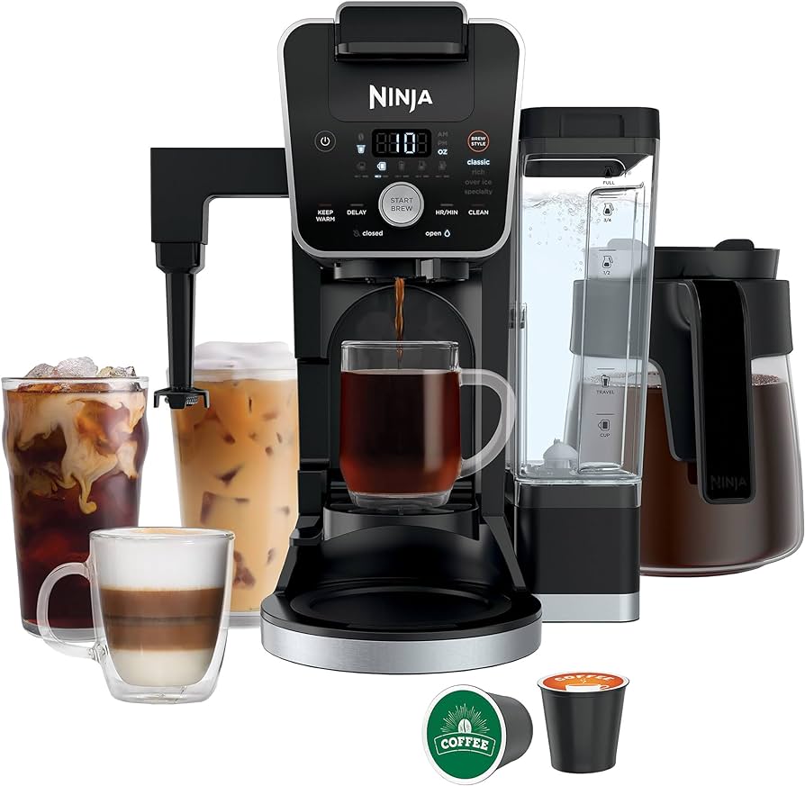 Cafetera NINJA Dual de 12 Tazas con Jarra Térmica y Espumador