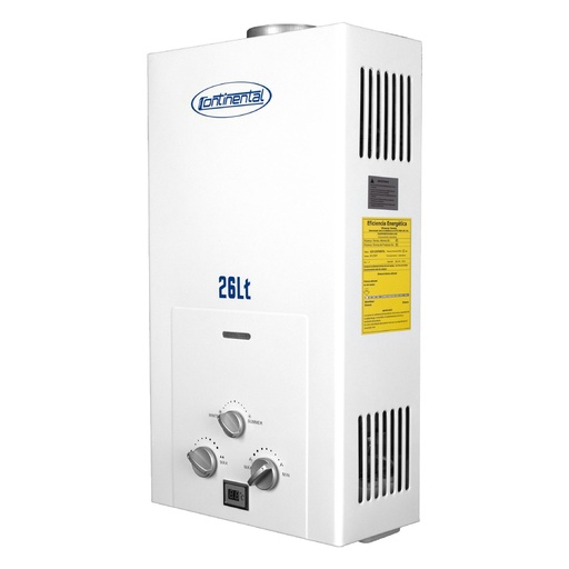 [C-26L] Calefon A gas continental de 26 litros