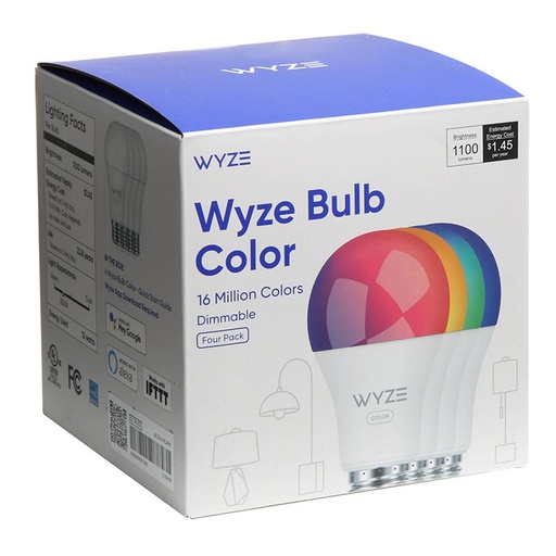 [gadget_b0f] Bombillas Focos Inteligentes Wyze Bulb 4-Pack Rgb