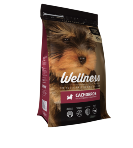 [usa_38] Alimento WELLNESS PARA PERRO CACHORRO RAZA PEQUEÑA Y MEDIANA 2.5kg