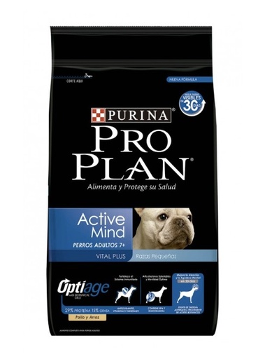 [usa_23] Alimento Para Perros Pro Plan 3Kg Active Mind Razas Pequeñas +7