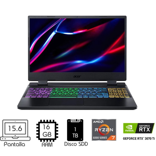 [acernitro5] Acer Nitro 5 15.6″ Gaming Laptop QHD 165Hz R7 6800H 16GB RAM DDR5 1TB SSD gen4 Nvidia RTX 3070Ti 8GB