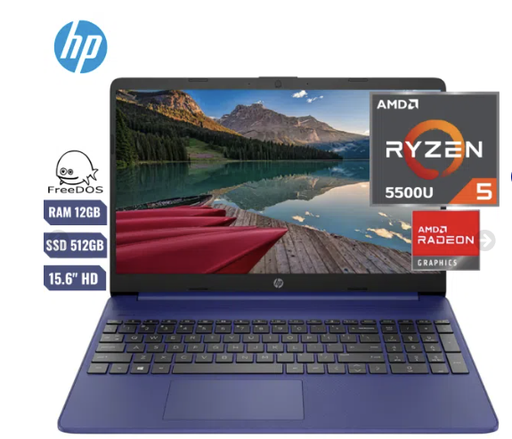 [008280] Laptop Hp 15-ef2517la Amd R5- 5500u Ram 12gb Ssd512gb 15.6″